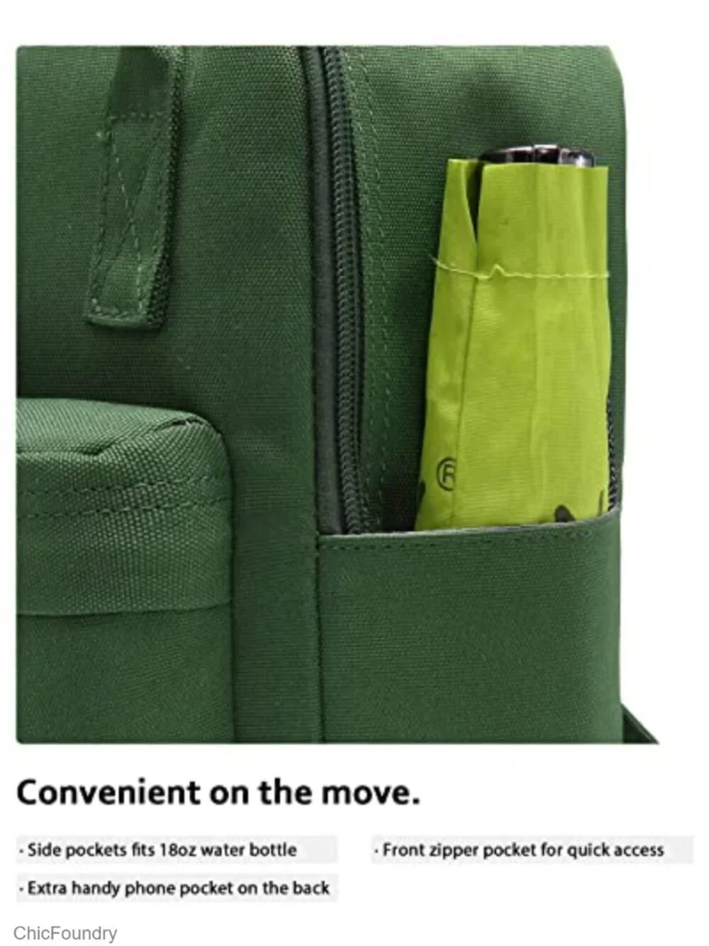 Mini Backpack Purse Hands-Free, Water-Resistant, 10 Pockets, Fits iPad